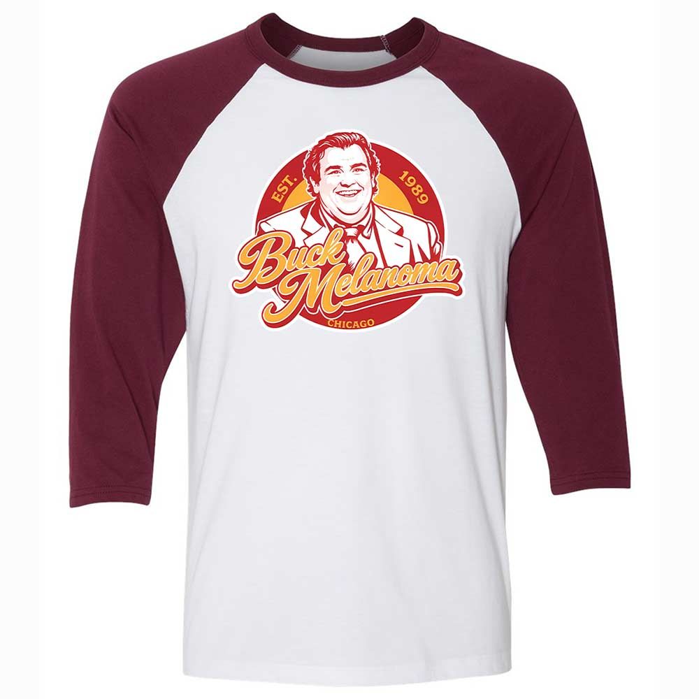 Unisex 3/4 Baseball Tee - KXPFMCRP - White/Maroon - 7