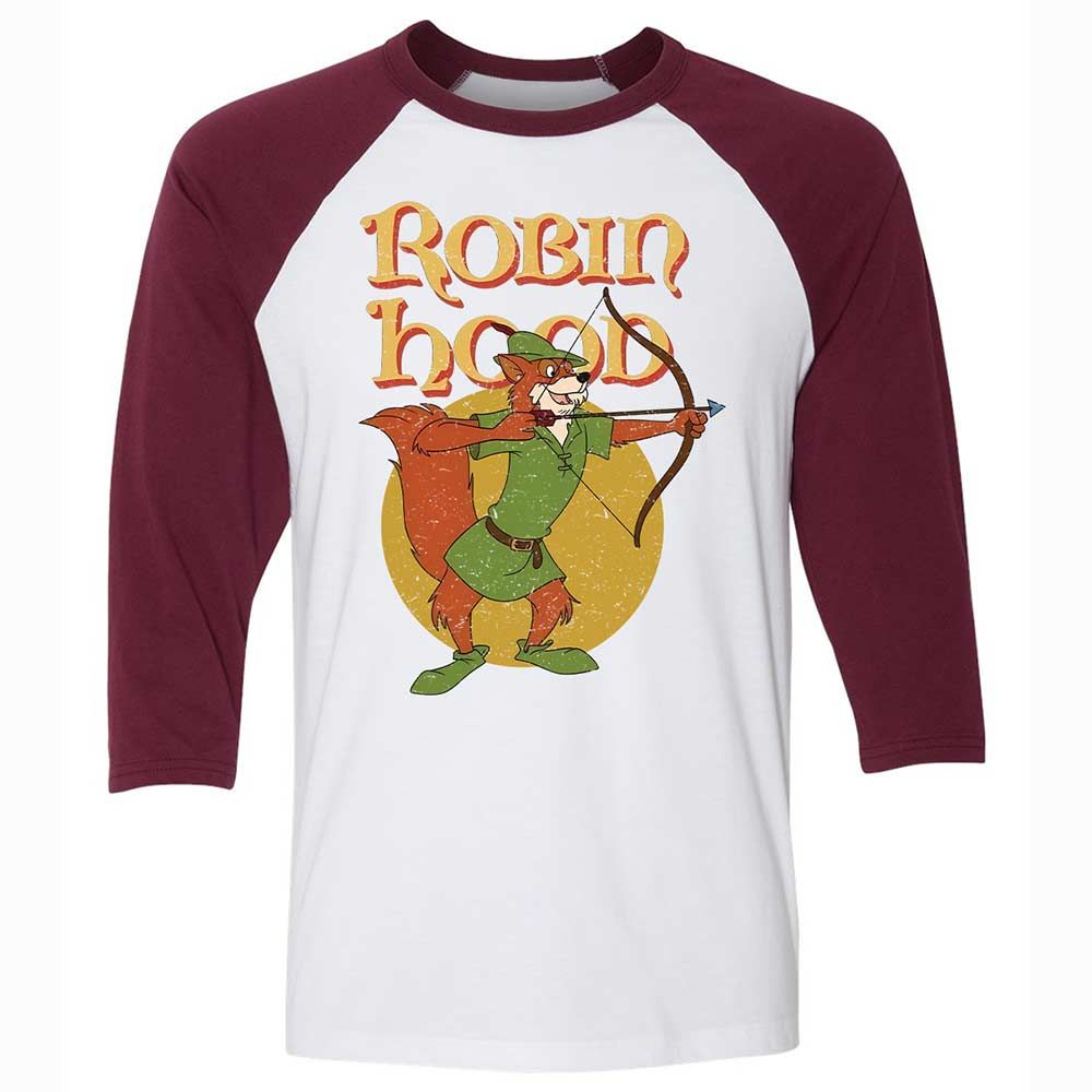 Unisex 3/4 Baseball Tee - BKK6D5LC - White/Maroon - 7