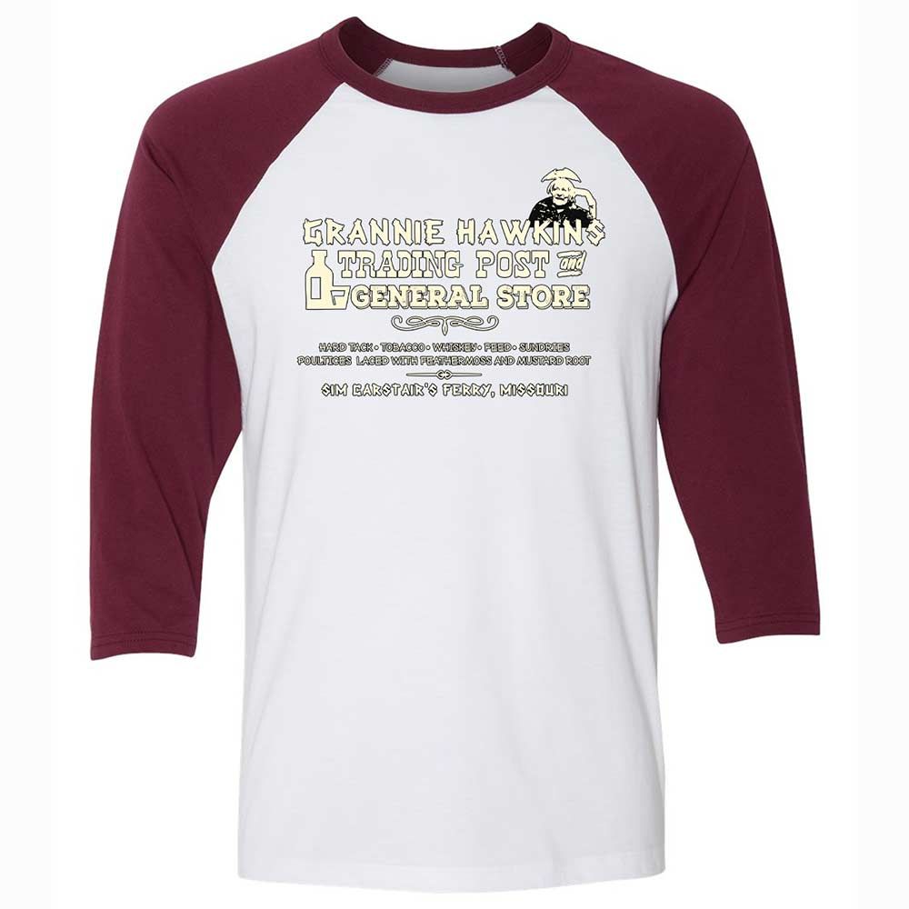 Unisex 3/4 Baseball Tee - GP4HXGM1 - White/Maroon - 7