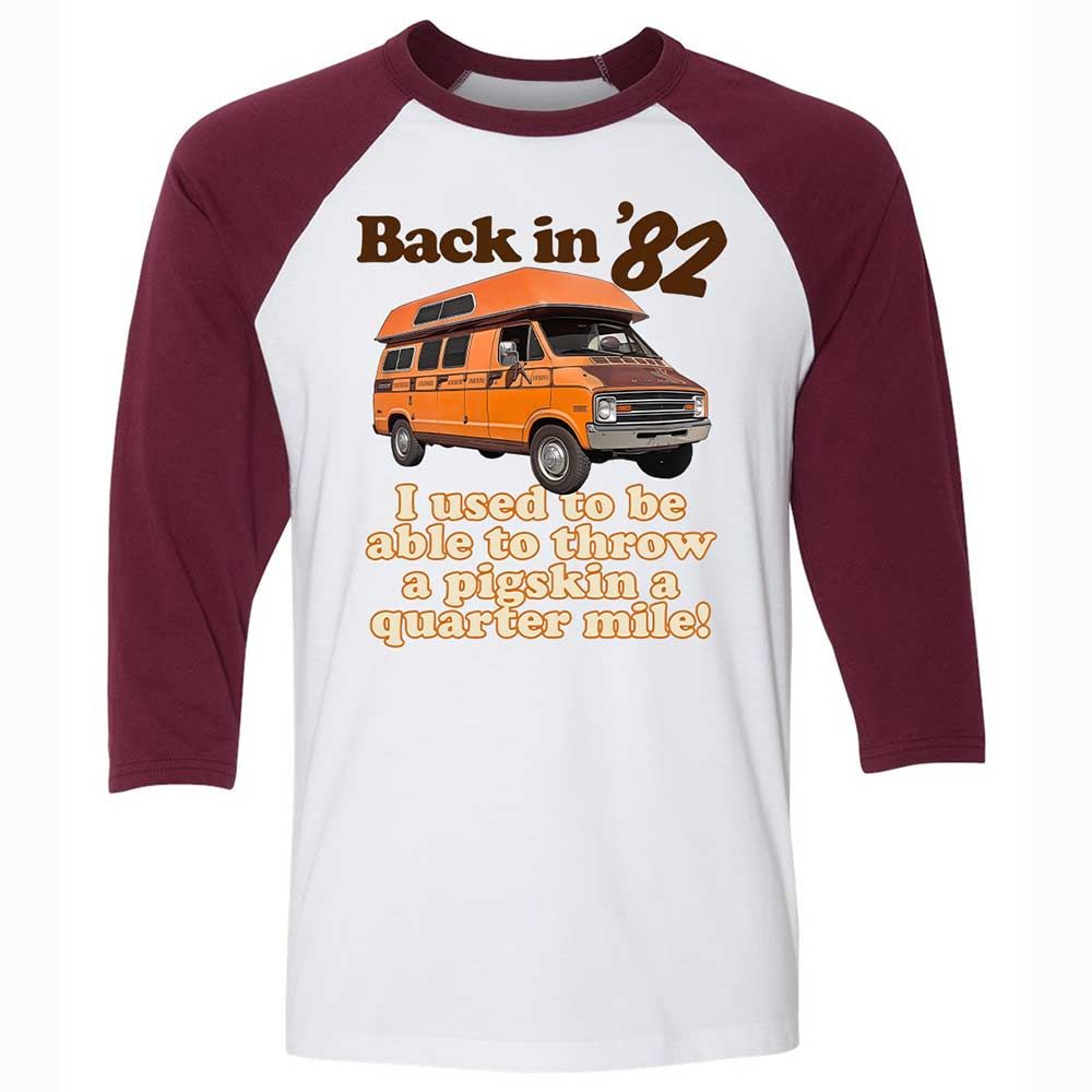 Unisex 3/4 Baseball Tee - RZ1M5H5X - White/Maroon - 7