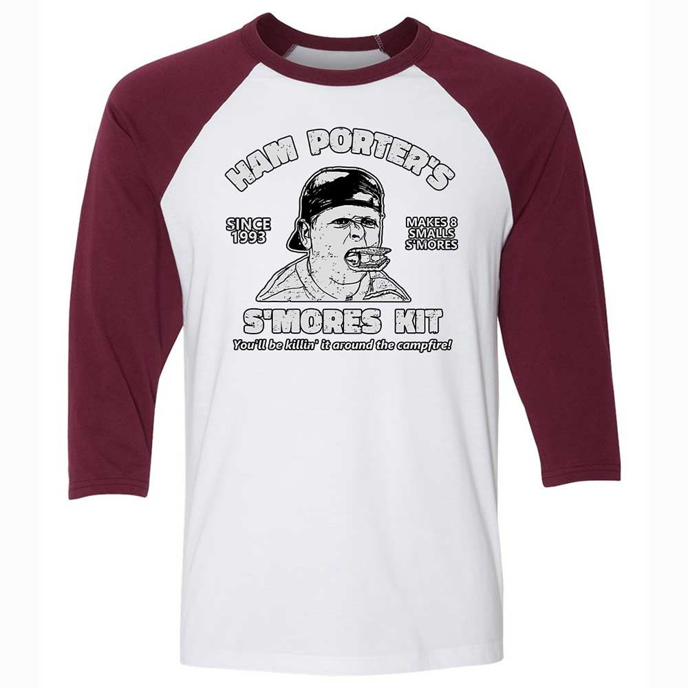 Unisex 3/4 Baseball Tee - 3MUKLEGK - White/Maroon - 7