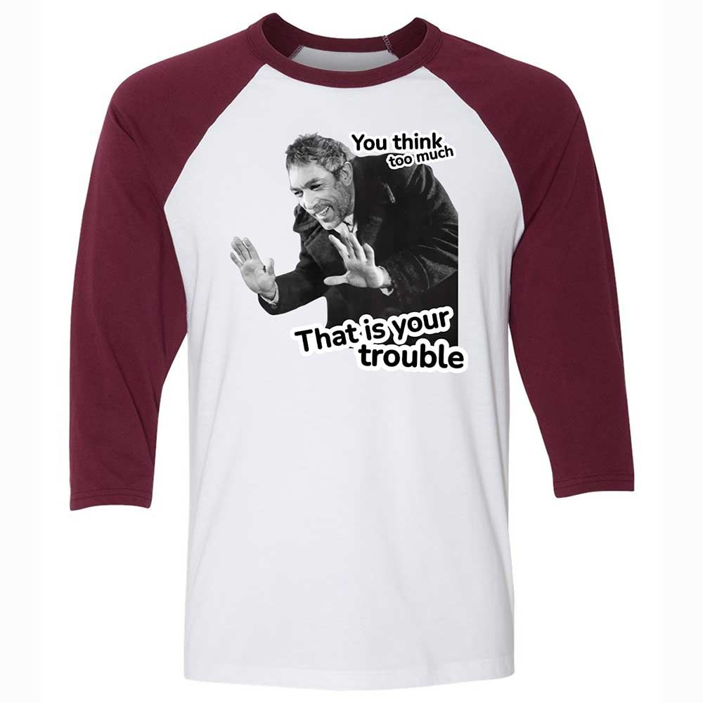 Unisex 3/4 Baseball Tee - 2V43RBG2 - White/Maroon - 7