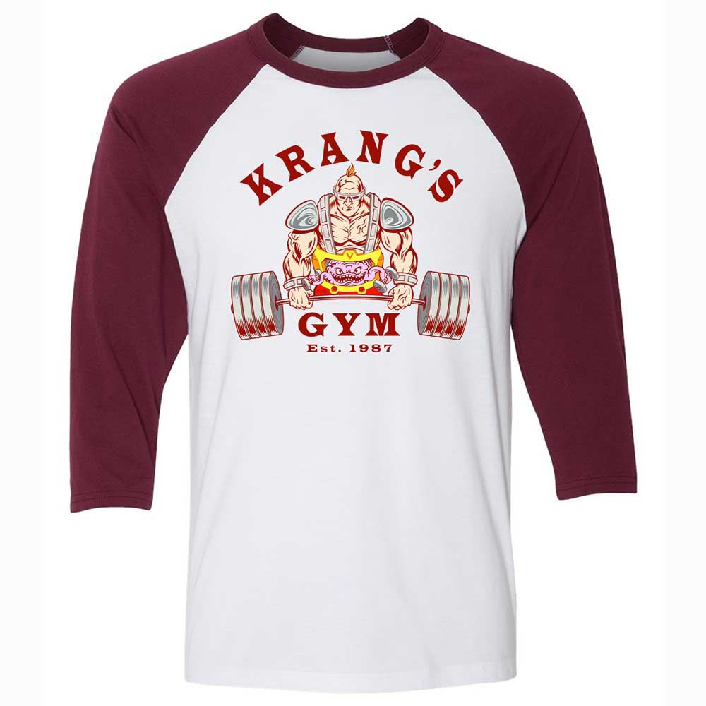 Unisex 3/4 Baseball Tee - 8GFFQMLS - White/Maroon - 7