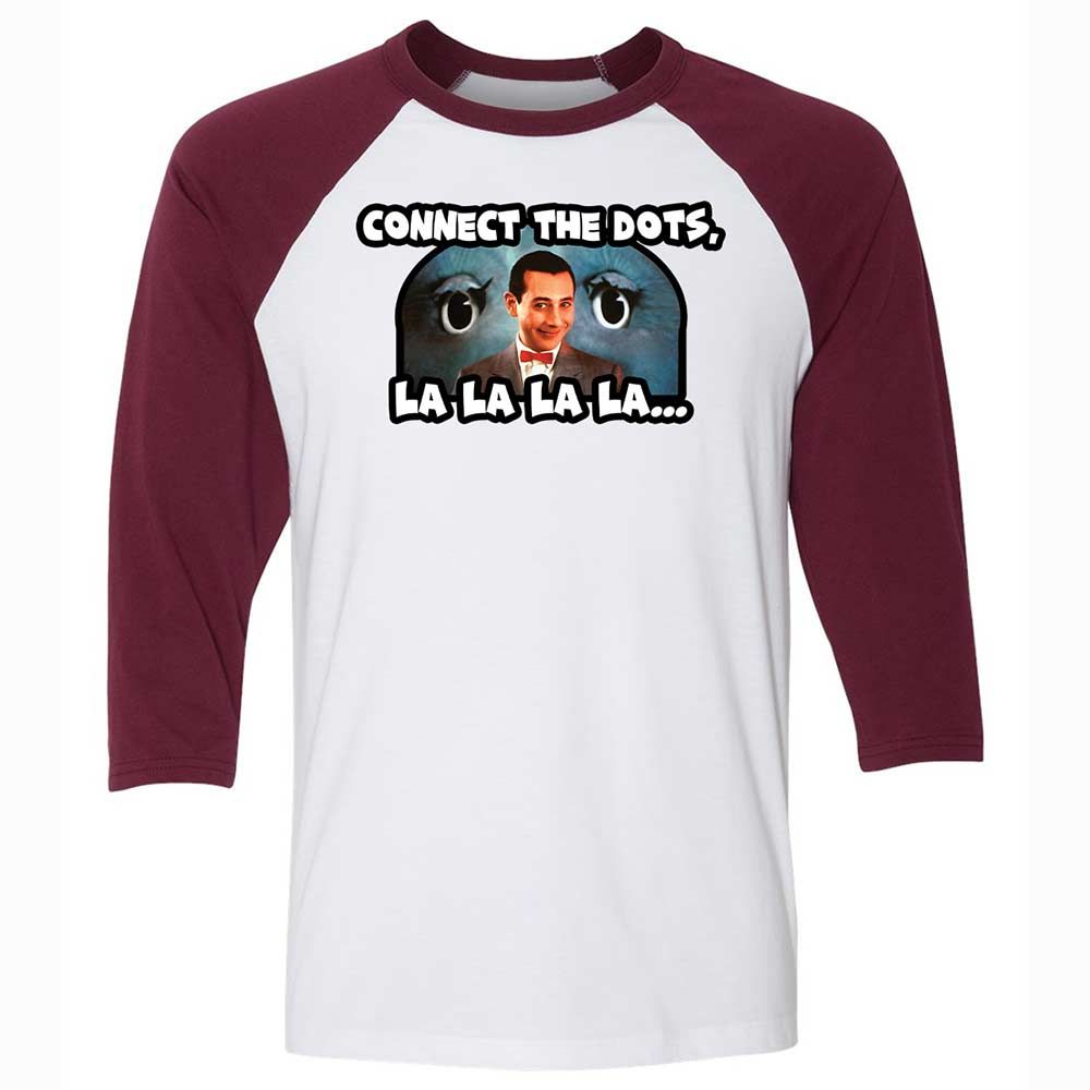 Unisex 3/4 Baseball Tee - L6859H1L - White/Maroon - 7