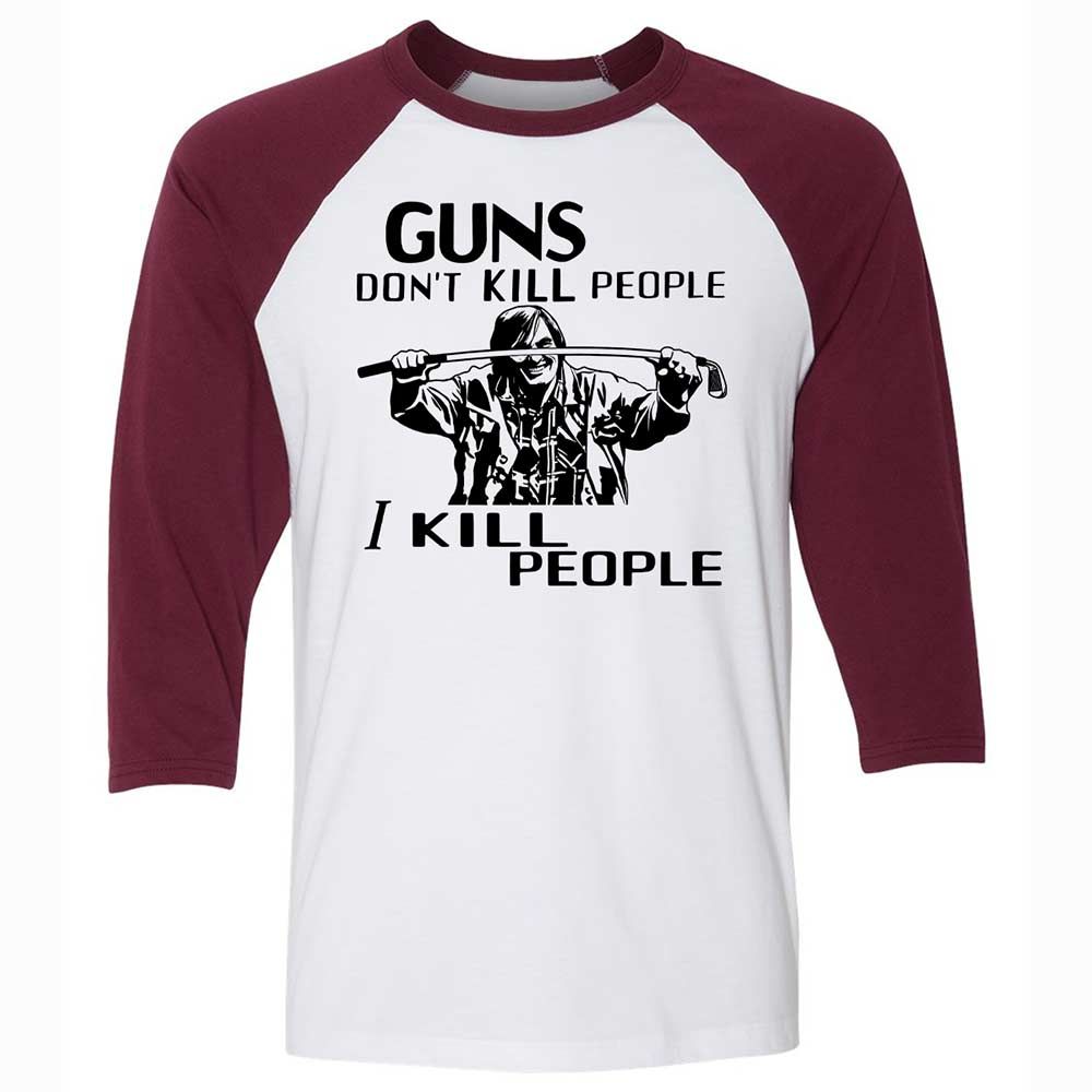 Unisex 3/4 Baseball Tee - WHNDZX2Q - White/Maroon - 7
