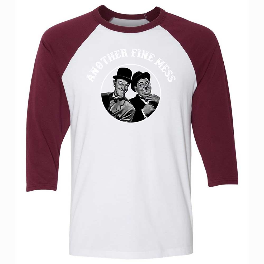 Unisex 3/4 Baseball Tee - WP5RG2AV - White/Maroon - 7