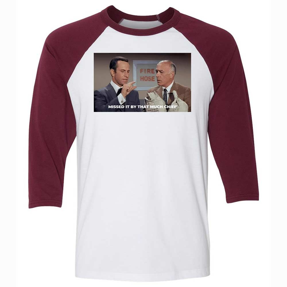 Unisex 3/4 Baseball Tee - VK228XGU - White/Maroon - 7