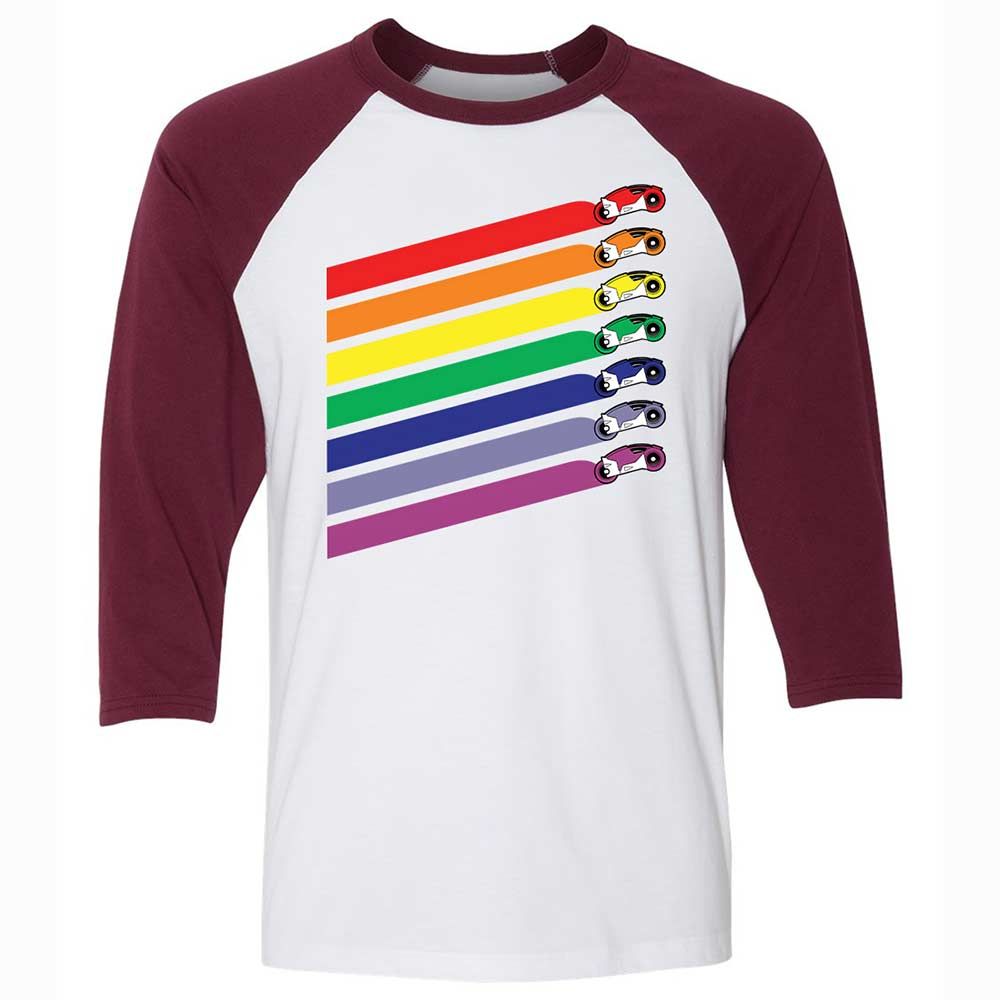 Race The Rainbow - White/Maroon - 7