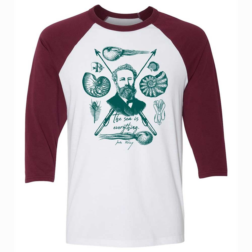 The sea is everything - White/Maroon - 7