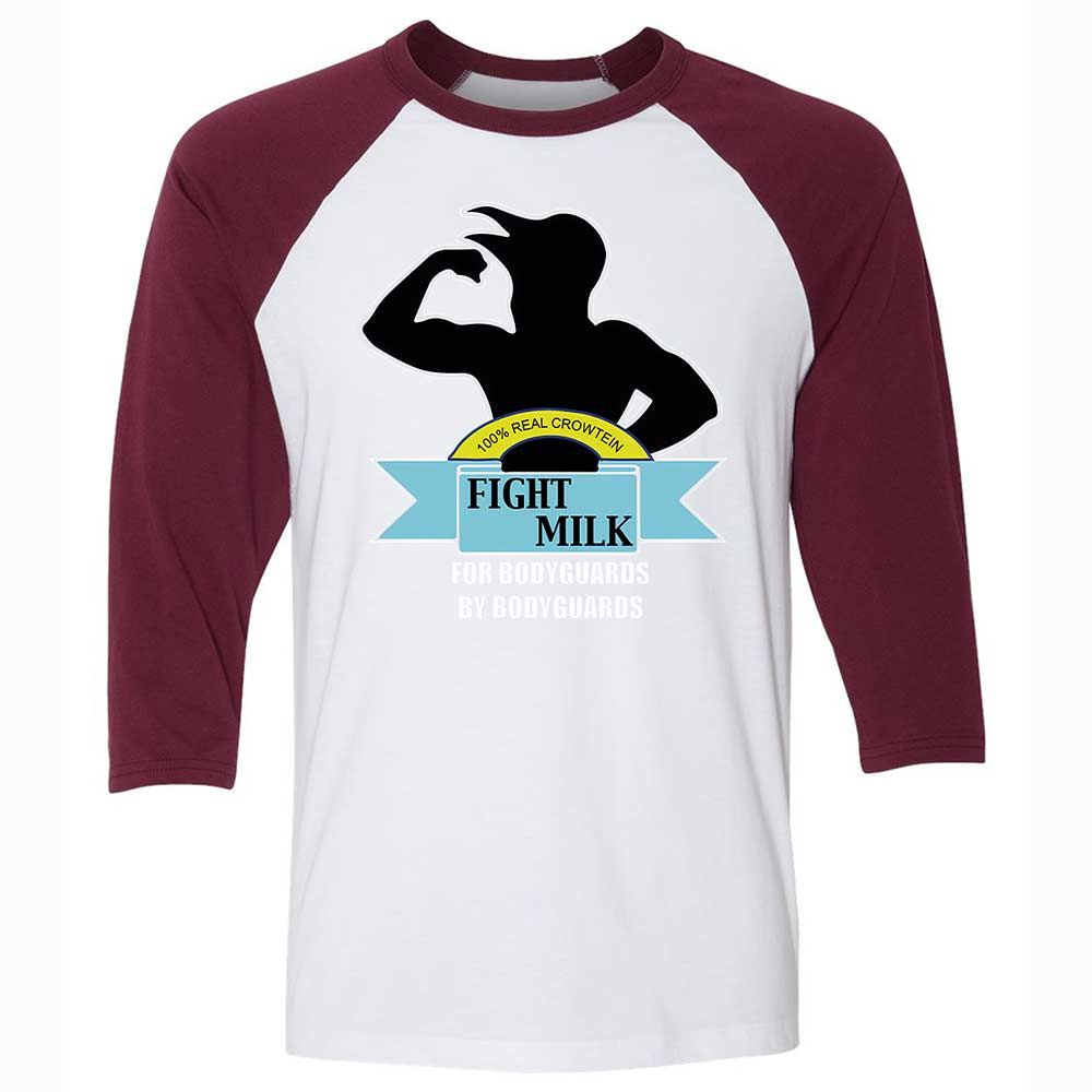 Unisex 3/4 Baseball Tee - BPUFR4Y1 - White/Maroon - 7