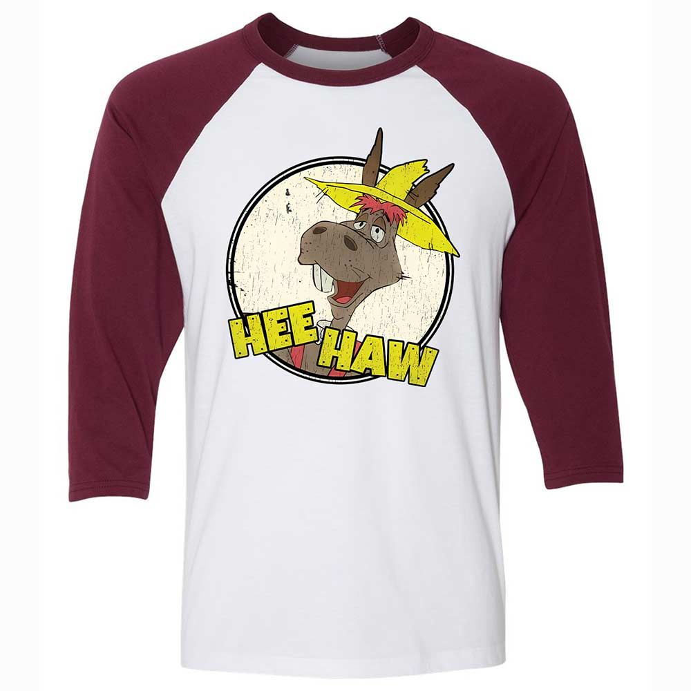 Unisex 3/4 Baseball Tee - BKL6PLKN - White/Maroon - 7
