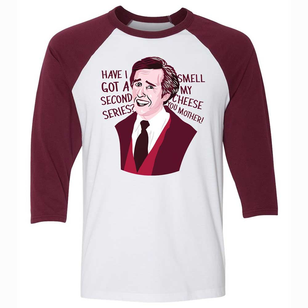 Unisex 3/4 Baseball Tee - DLFRZQXB - White/Maroon - 7