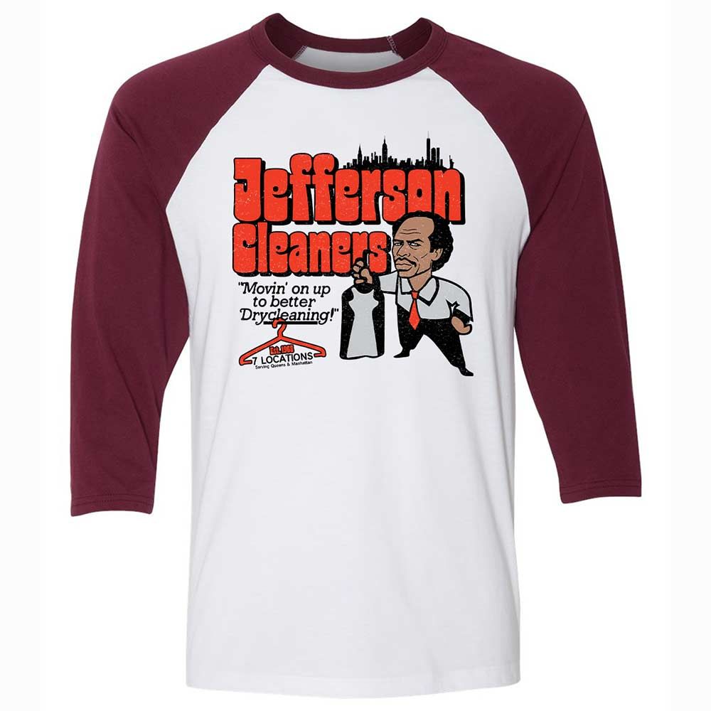 Unisex 3/4 Baseball Tee - 7W57AV6G - White/Maroon - 7