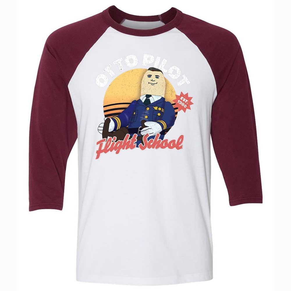 Unisex 3/4 Baseball Tee - WBYCPCYL - White/Maroon - 7