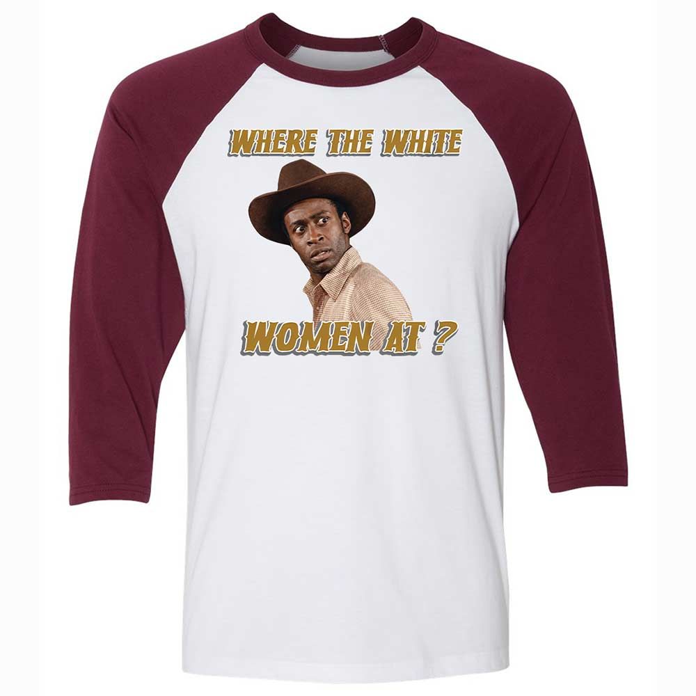 Unisex 3/4 Baseball Tee - MBFVDMEQ - White/Maroon - 7