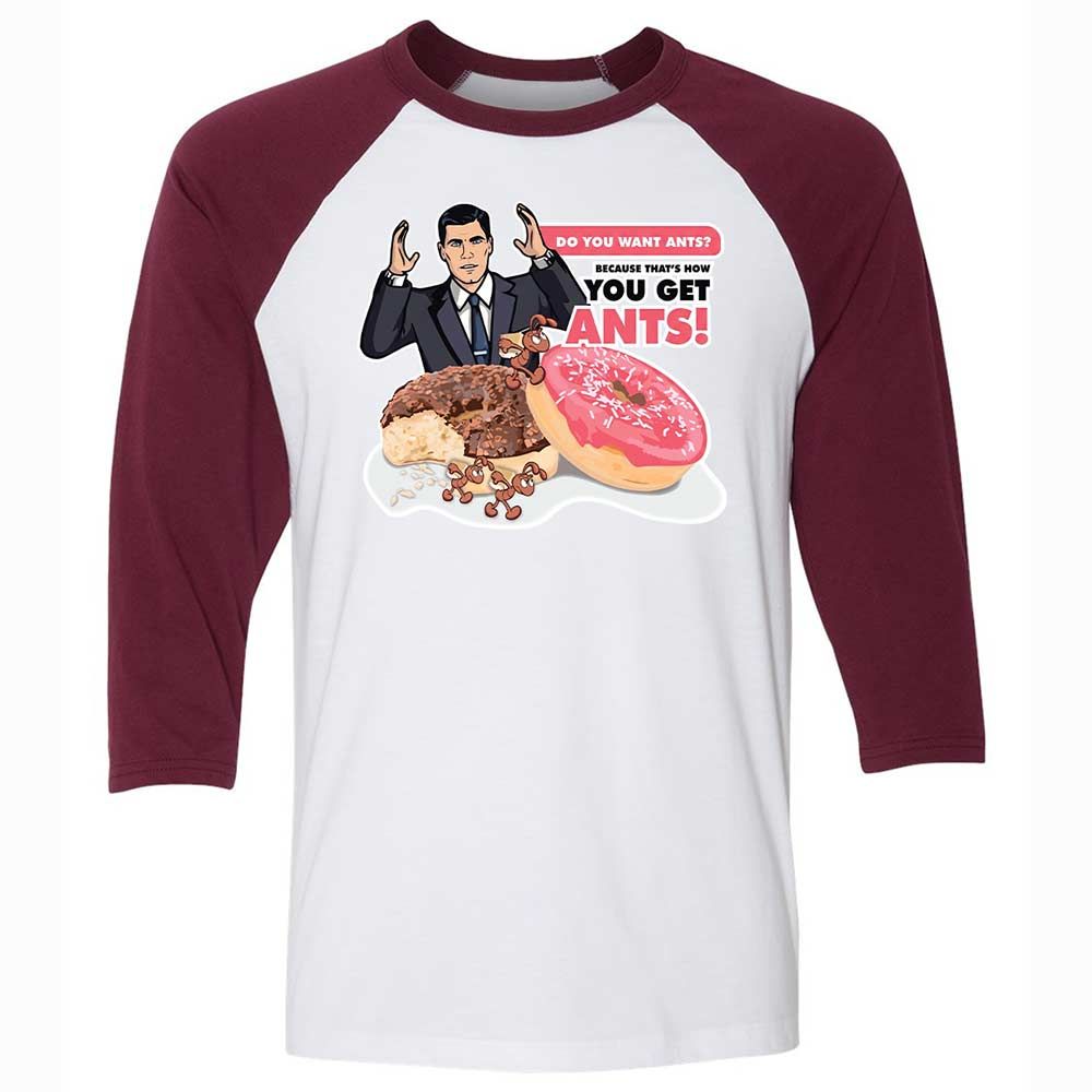 Do you want ants - White/Maroon - 7