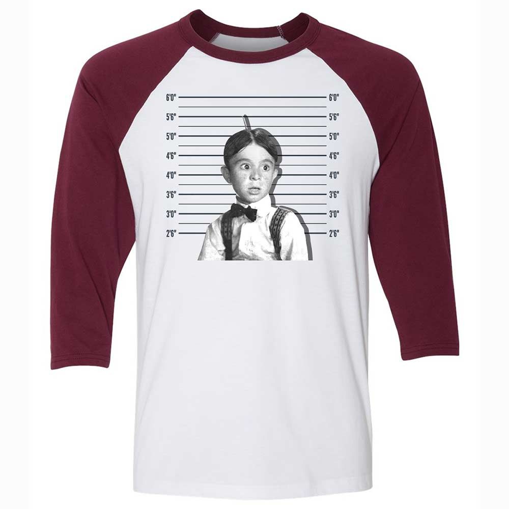 Unisex 3/4 Baseball Tee - HYU7W35M - White/Maroon - 7