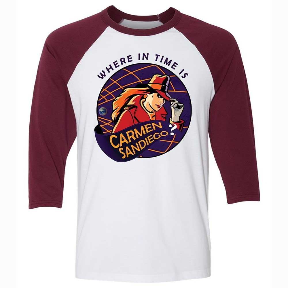 Where in Time Is Carmen Sandiego - White/Maroon - 7
