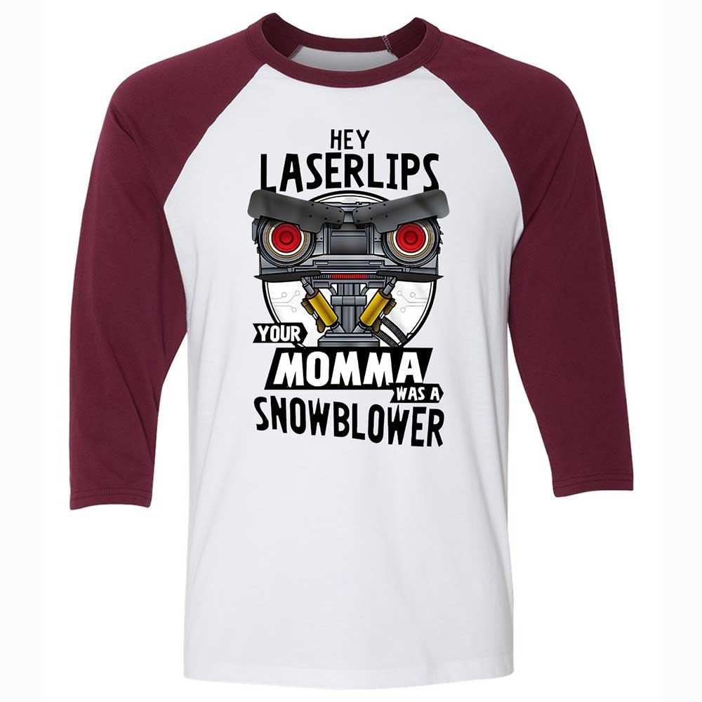 Unisex 3/4 Baseball Tee - S96KGEGW - White/Maroon - 7