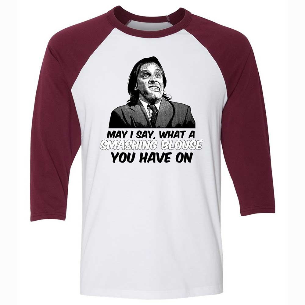 Unisex 3/4 Baseball Tee - 637BT3UD - White/Maroon - 7