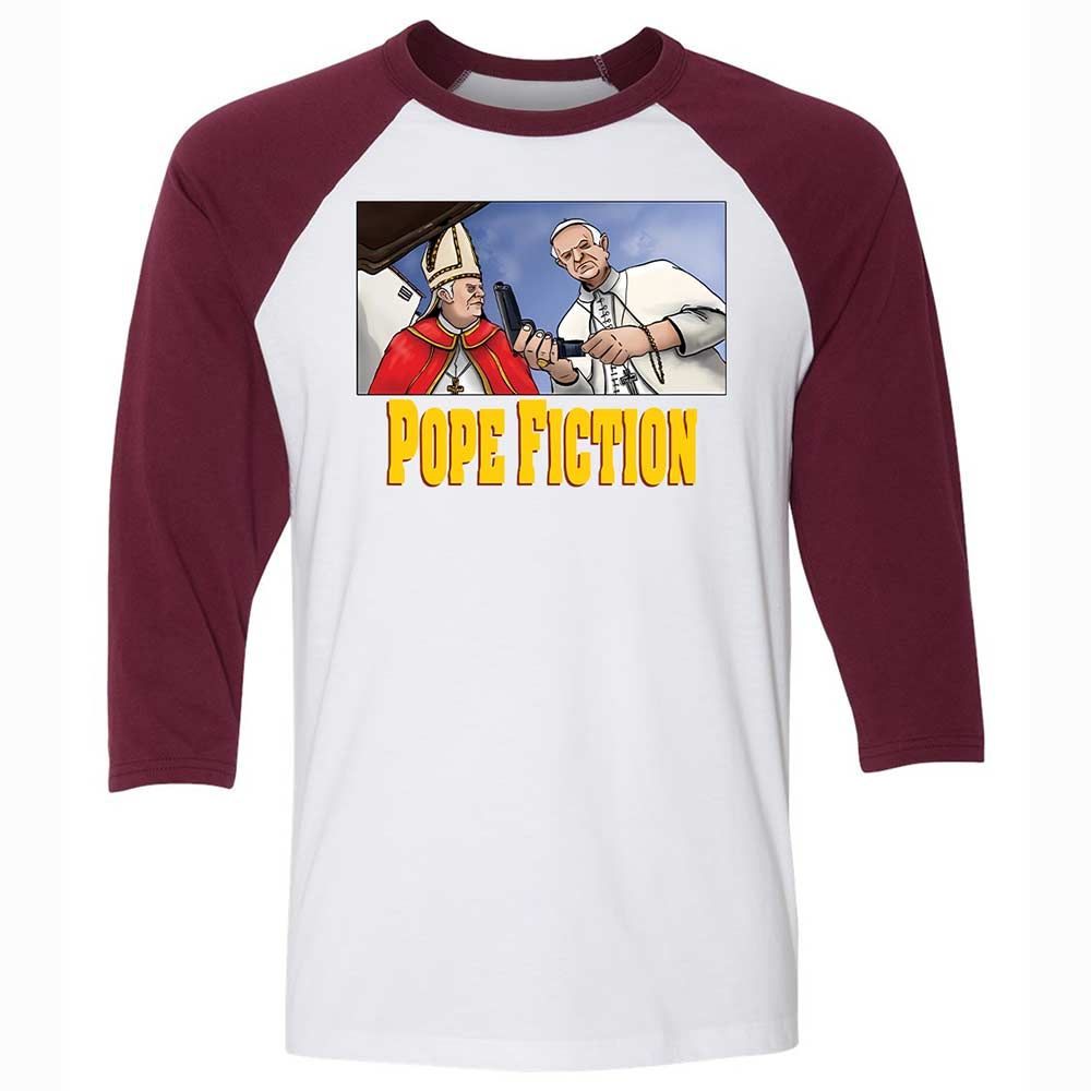 Pope Fiction - White/Maroon - 7