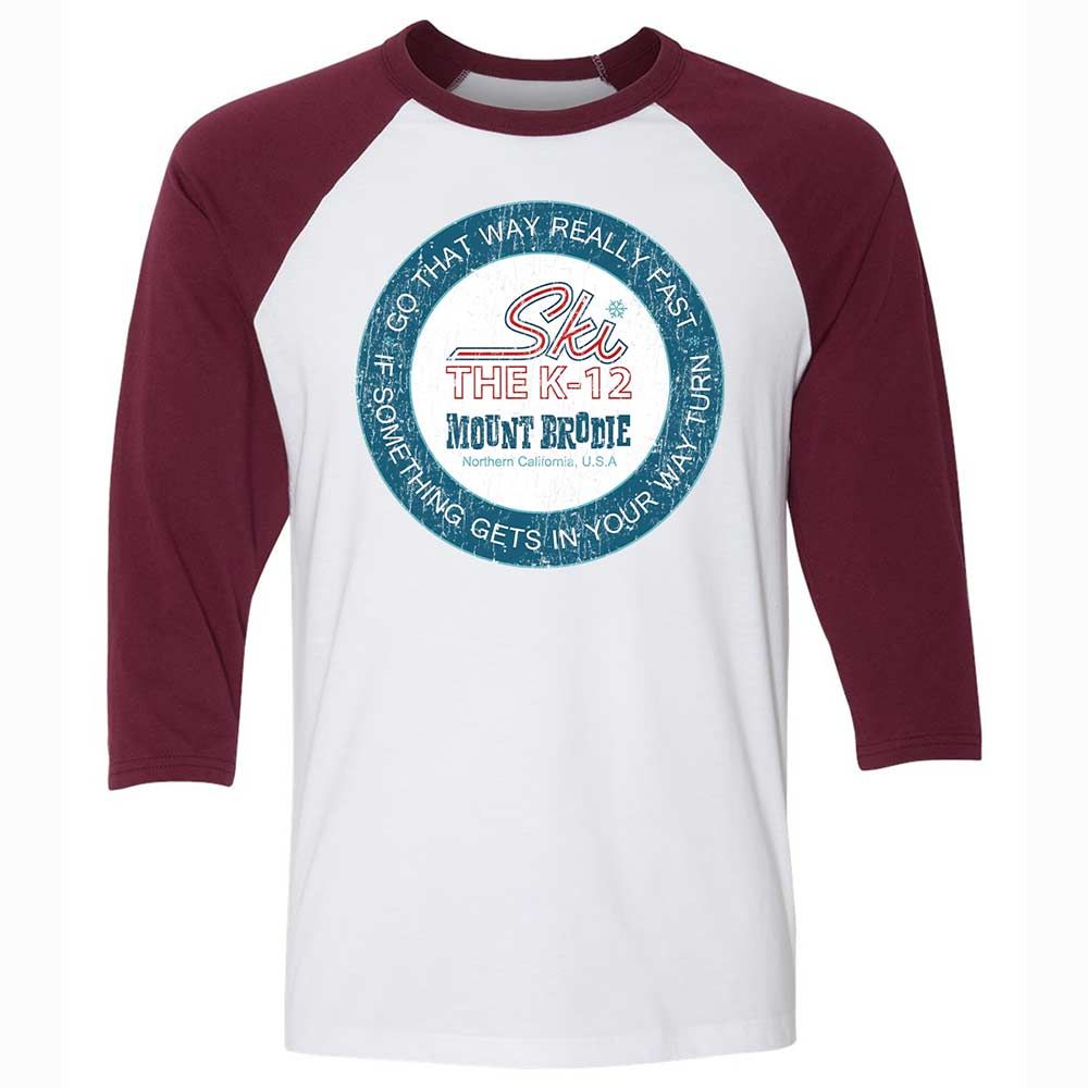 Unisex 3/4 Baseball Tee - 8HL8D4UY - White/Maroon - 7