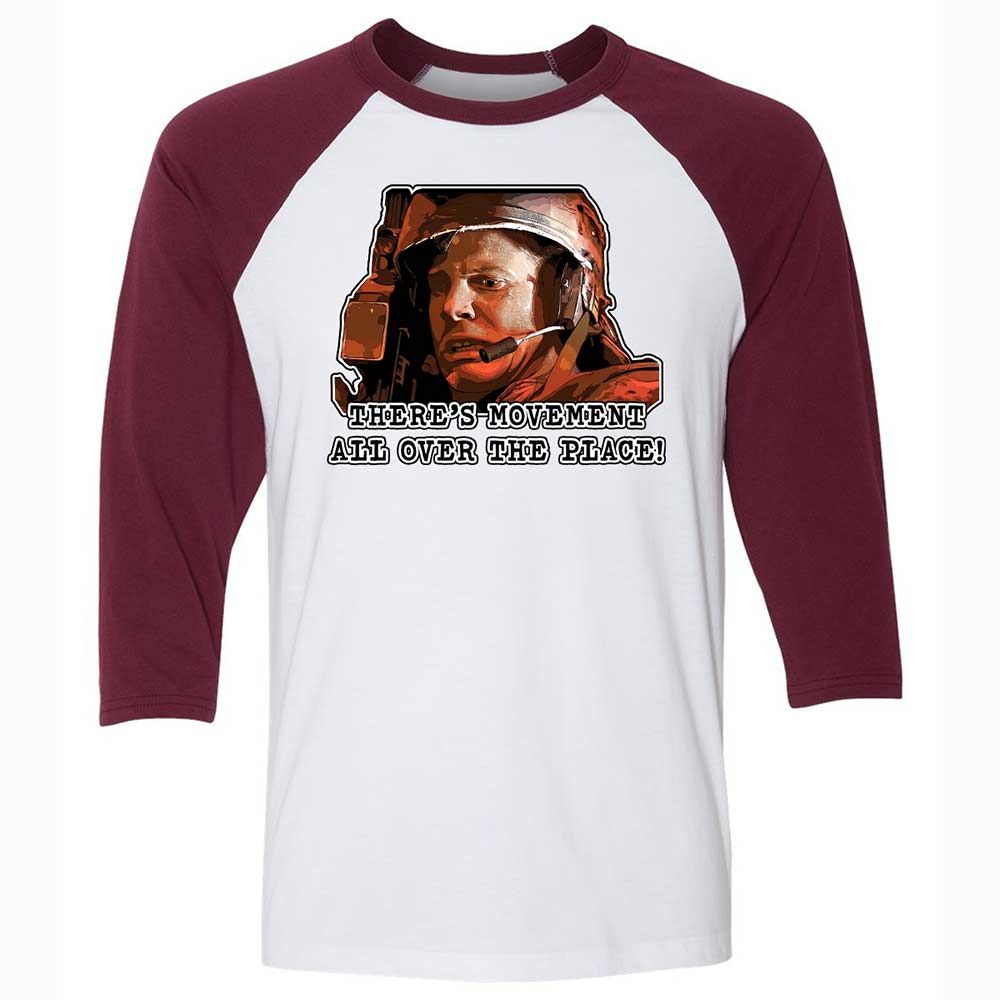 Unisex 3/4 Baseball Tee - HT33EYMQ - White/Maroon - 7