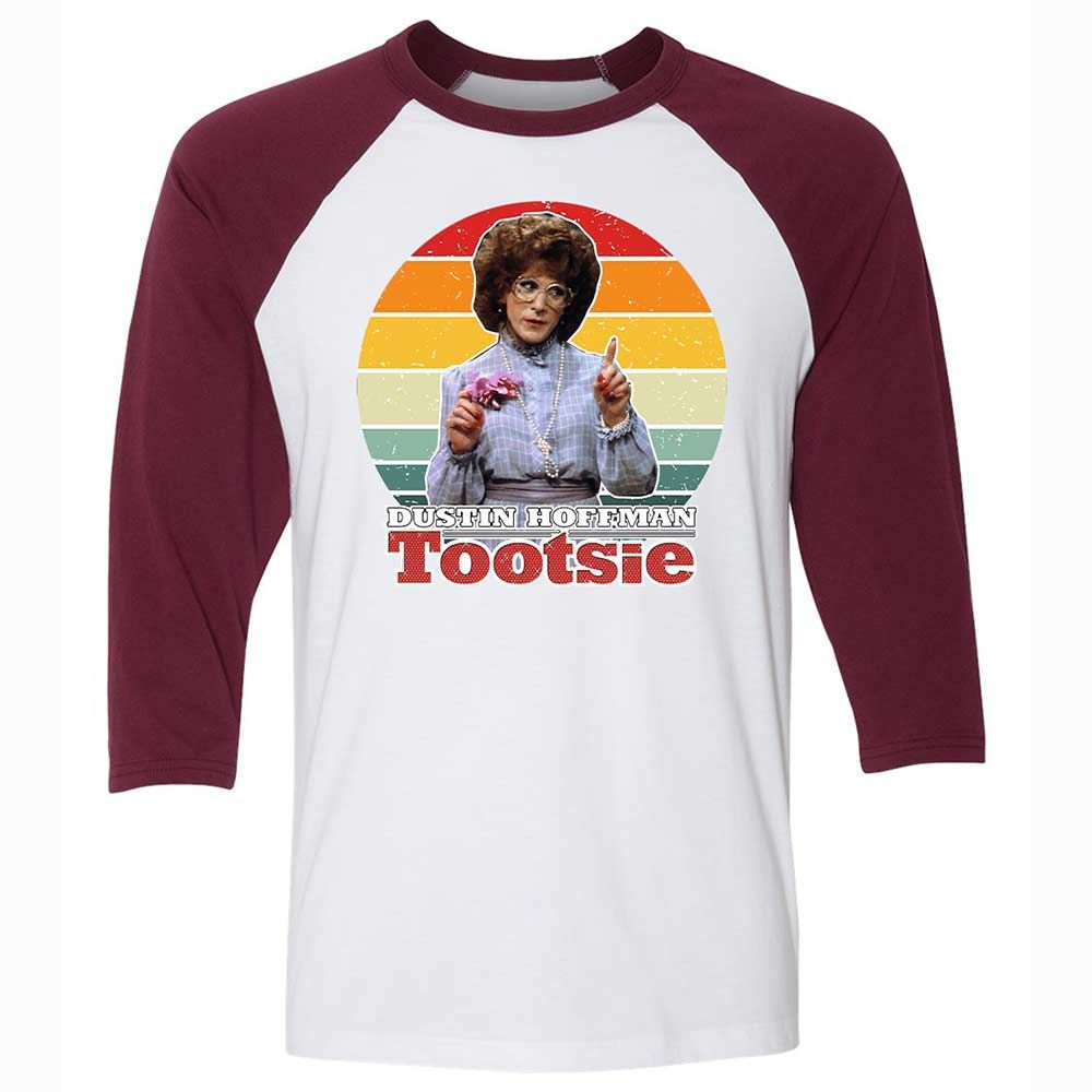 Unisex 3/4 Baseball Tee - B5GJ2G9U - White/Maroon - 7