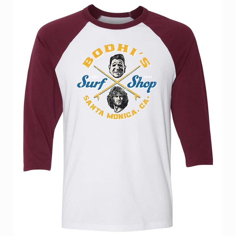 Unisex 3/4 Baseball Tee - 9TD2VPBW - White/Maroon - 7
