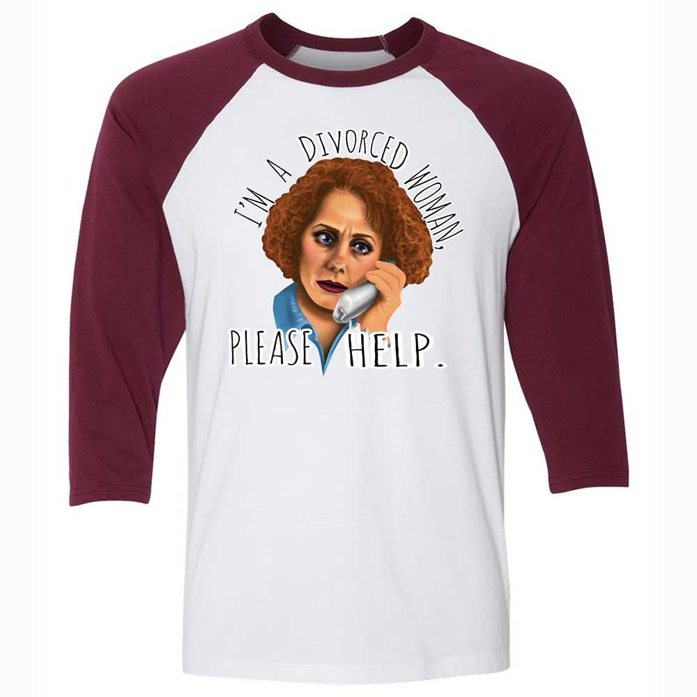 Unisex 3/4 Baseball Tee - VMA7BTR9 - White/Maroon - 7