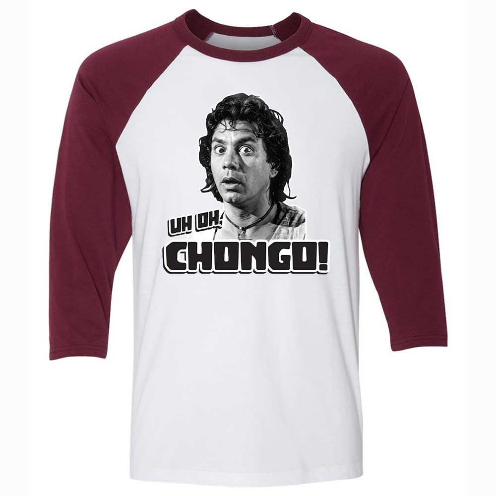 Unisex 3/4 Baseball Tee - WUVJRGL2 - White/Maroon - 7