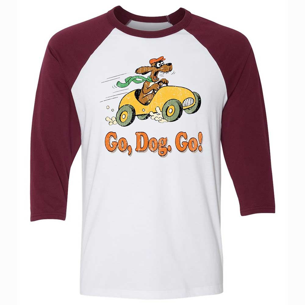 Unisex 3/4 Baseball Tee - L848D3ZR - White/Maroon - 7