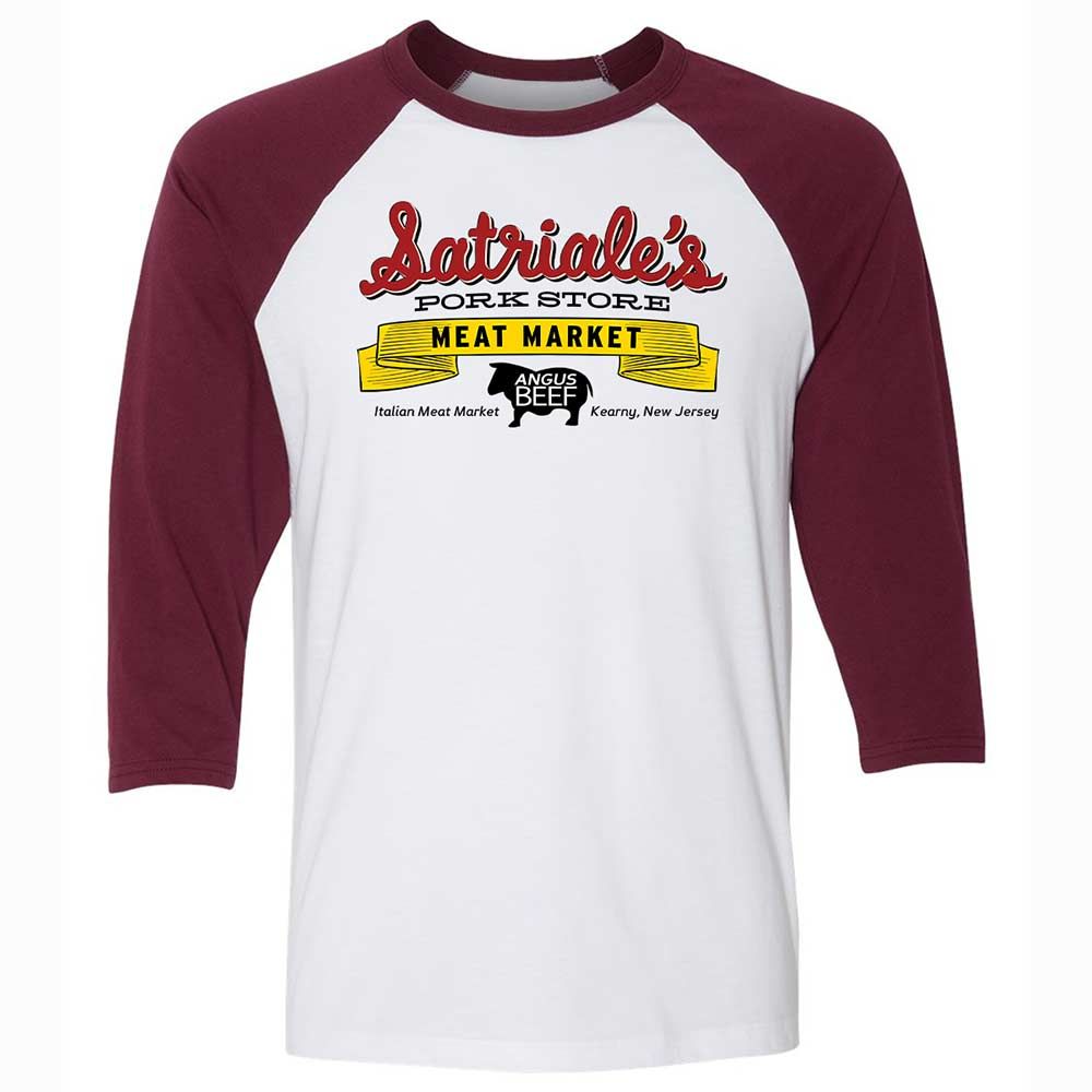 Unisex 3/4 Baseball Tee - R6UP8666 - White/Maroon - 7