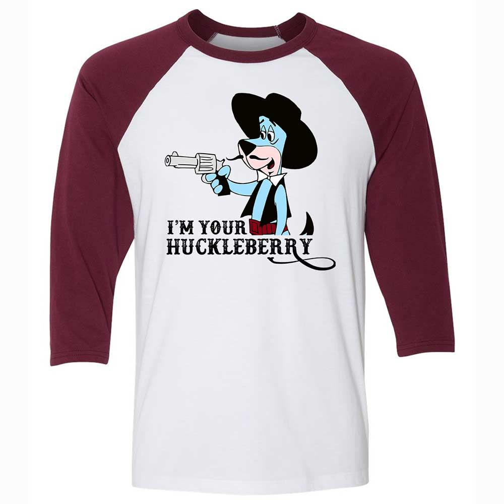 Unisex 3/4 Baseball Tee - 1Z9XP684 - White/Maroon - 7