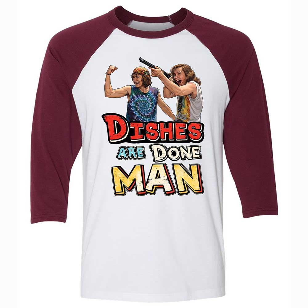 Unisex 3/4 Baseball Tee - PUUJK8LH - White/Maroon - 7
