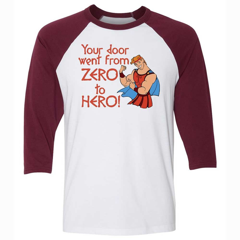 Unisex 3/4 Baseball Tee - 62UYDZUU - White/Maroon - 7