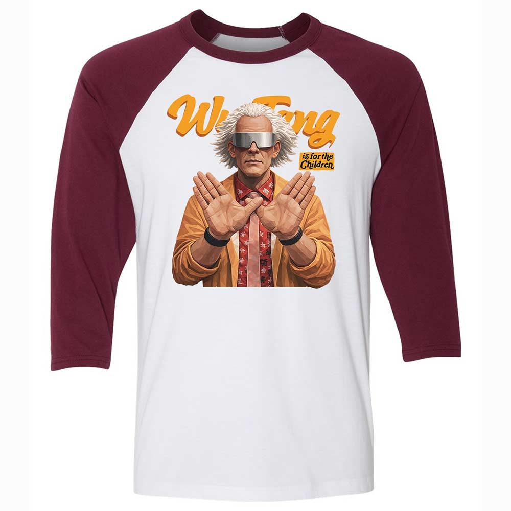 Unisex 3/4 Baseball Tee - Black - White/Maroon - 7