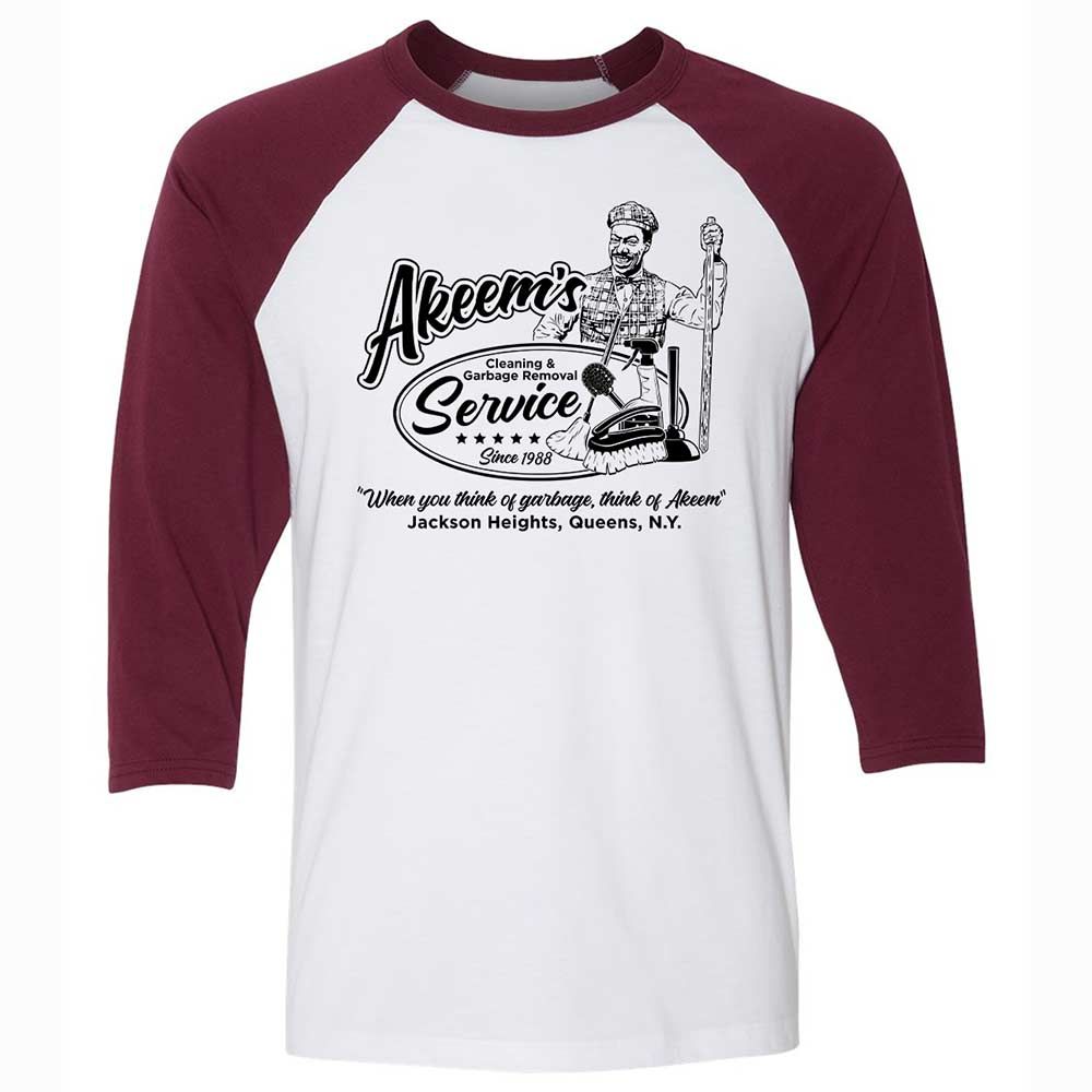 Unisex 3/4 Baseball Tee - 9KUZ4YYK - White/Maroon - 7