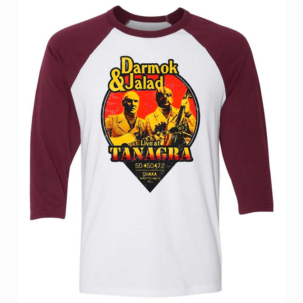 Unisex 3/4 Baseball Tee - 2H5G62UU - White/Maroon - 7