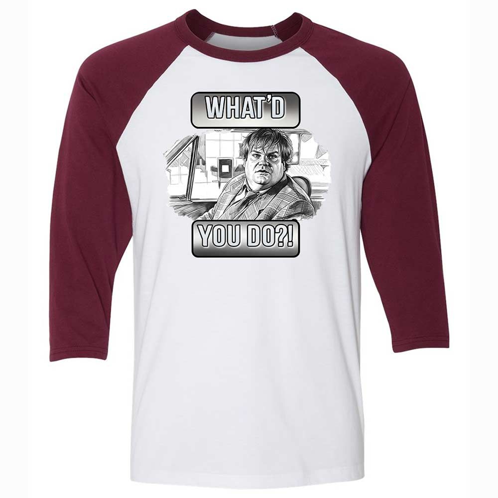 Unisex 3/4 Baseball Tee - G4ECGWT4 - White/Maroon - 7