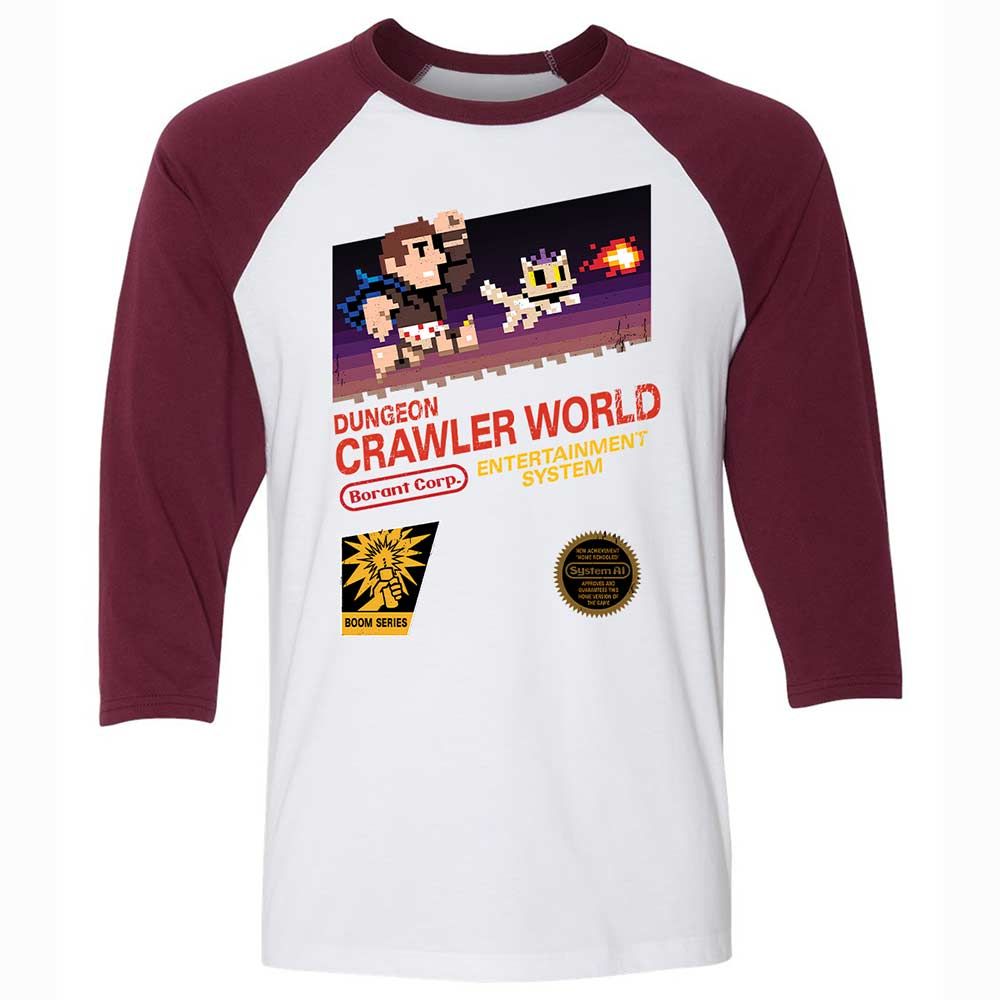 Unisex 3/4 Baseball Tee - BFQV8UXM - White/Maroon - 7
