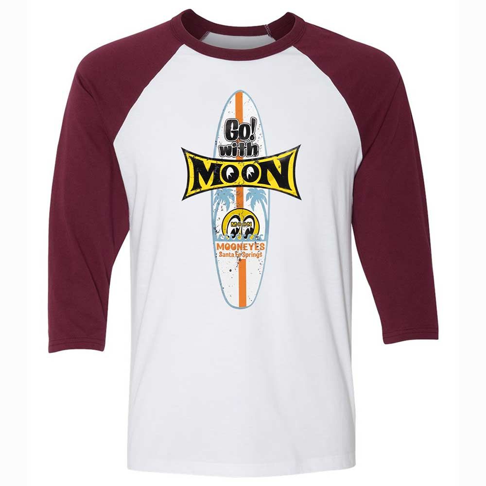 Unisex 3/4 Baseball Tee - R8AHKXFU - White/Maroon - 7