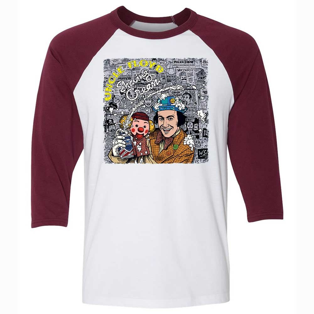 Unisex 3/4 Baseball Tee - 3HYKZ5G7 - White/Maroon - 7