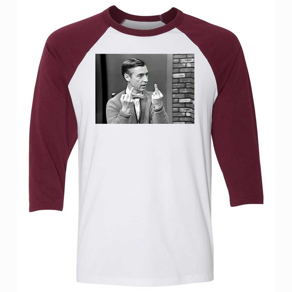 Unisex 3/4 Baseball Tee - 1S1J3F7T - White/Maroon - 7