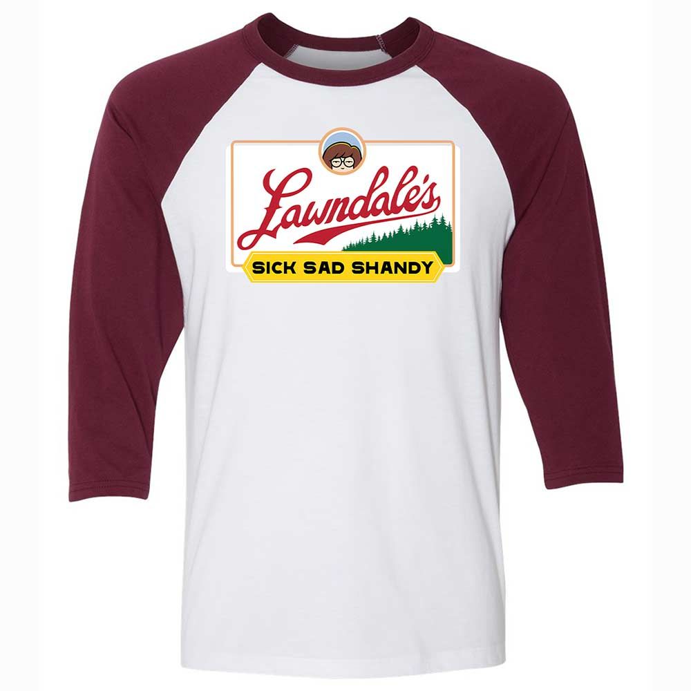 Unisex 3/4 Baseball Tee - JZLQF9QQ - White/Maroon - 7