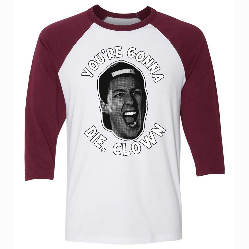 Unisex 3/4 Baseball Tee - SM6CQ2FW - White/Maroon - 7