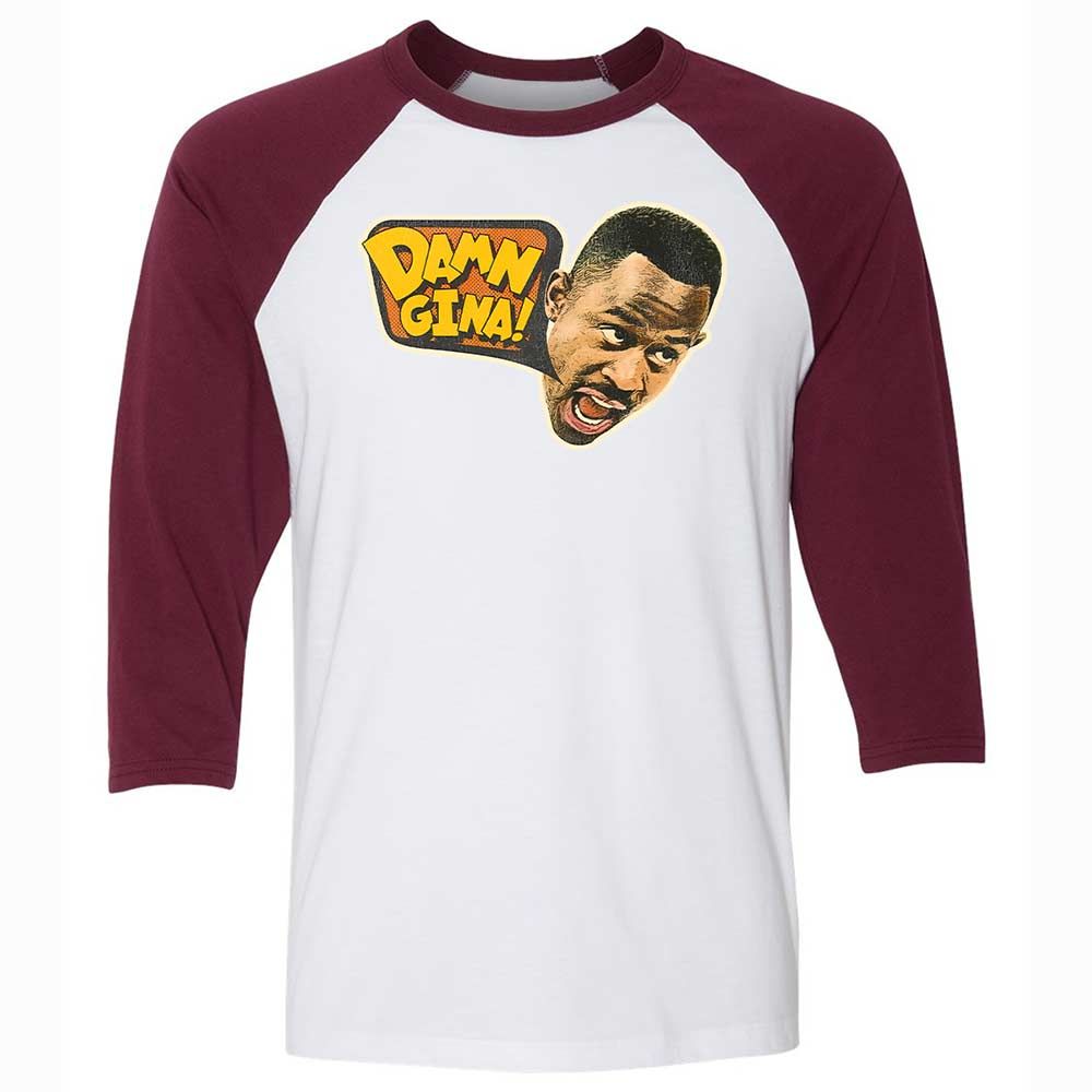 Unisex 3/4 Baseball Tee - KRHWYQS5 - White/Maroon - 7