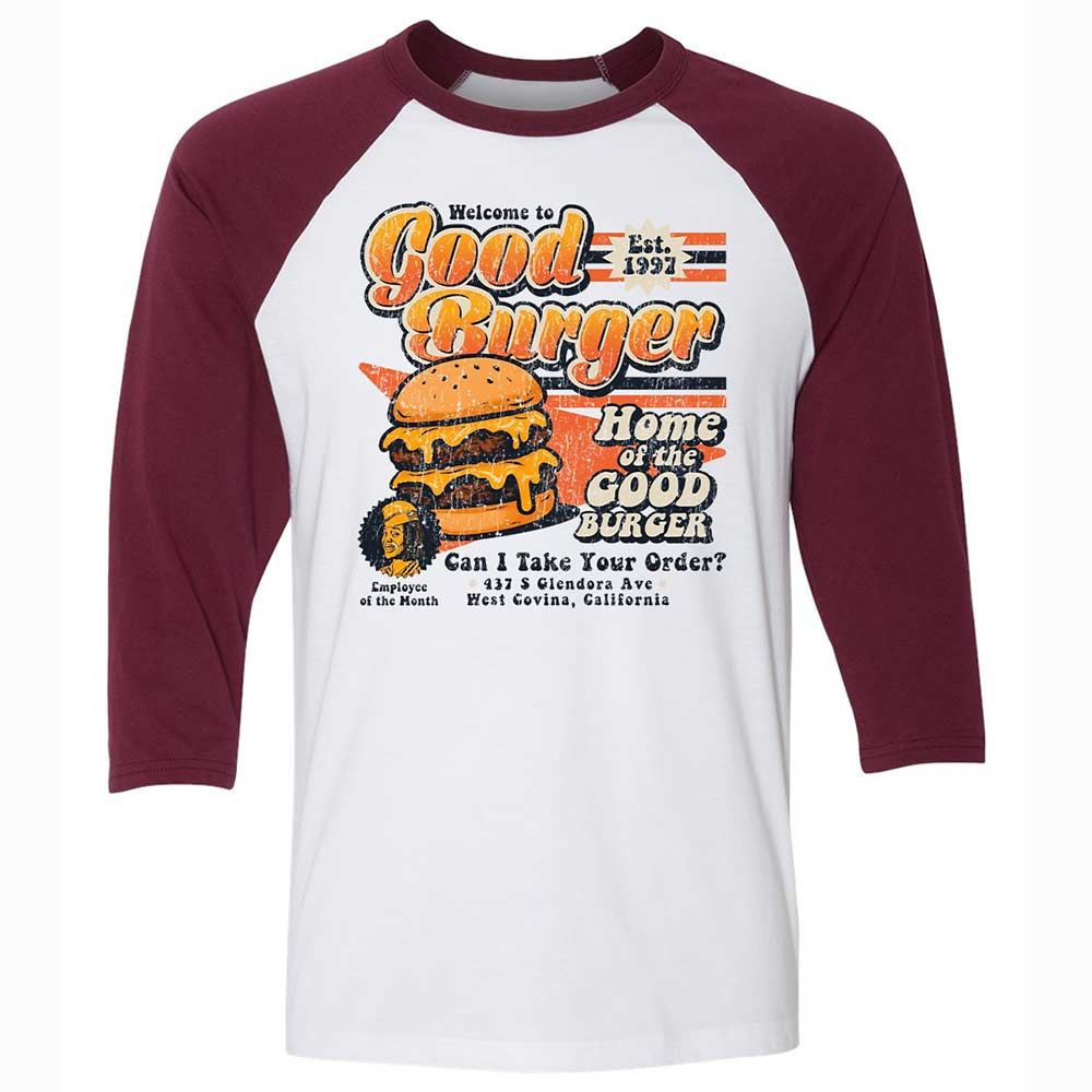 Unisex 3/4 Baseball Tee - ZFDWNVK1 - White/Maroon - 7