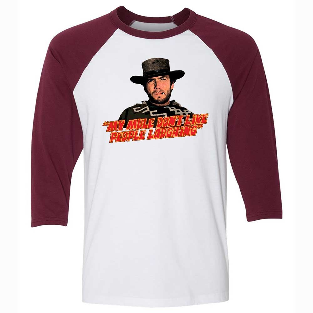 Unisex 3/4 Baseball Tee - J1MKGGG8 - White/Maroon - 7