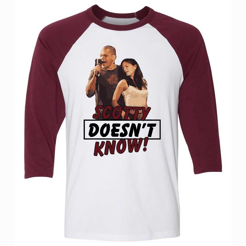 He Doesn't Know - White/Maroon - 7